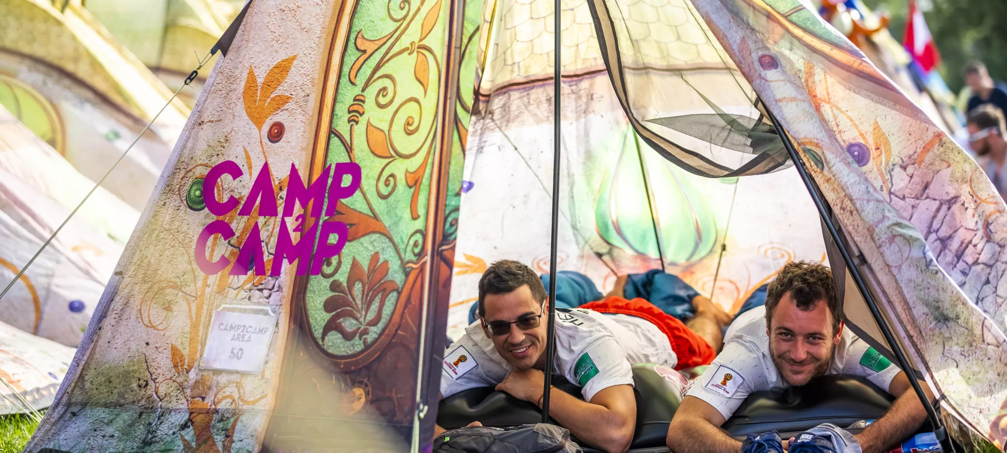 People in tents